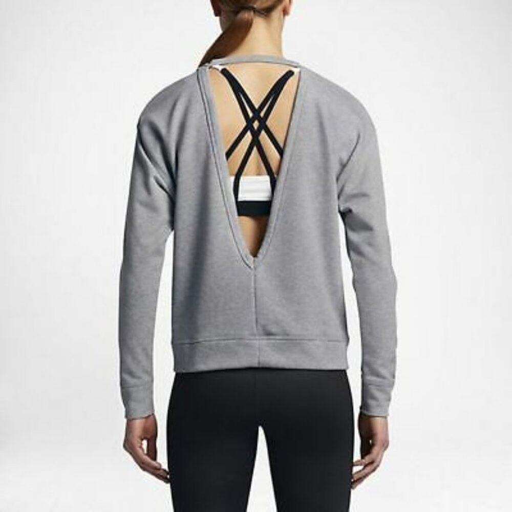 NIKE Dri Fit Versa Training Open Back Sweatshirt